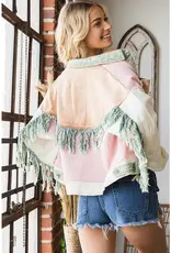 Washed Fringe Twill Jacket