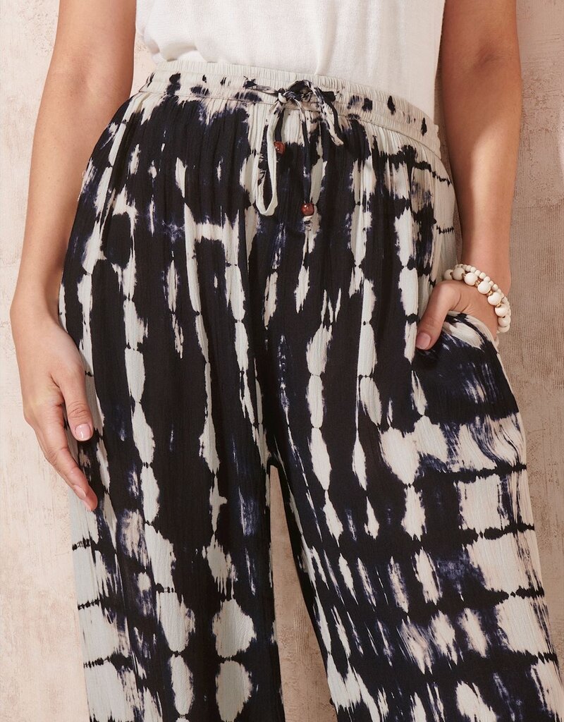 Tie Dyed Pant With Drawstring Waist & Side Pockets