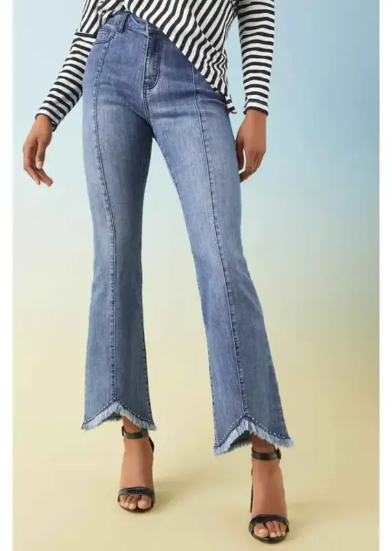 Bambu Soft Flare - Fringe Hem & Rhinestones