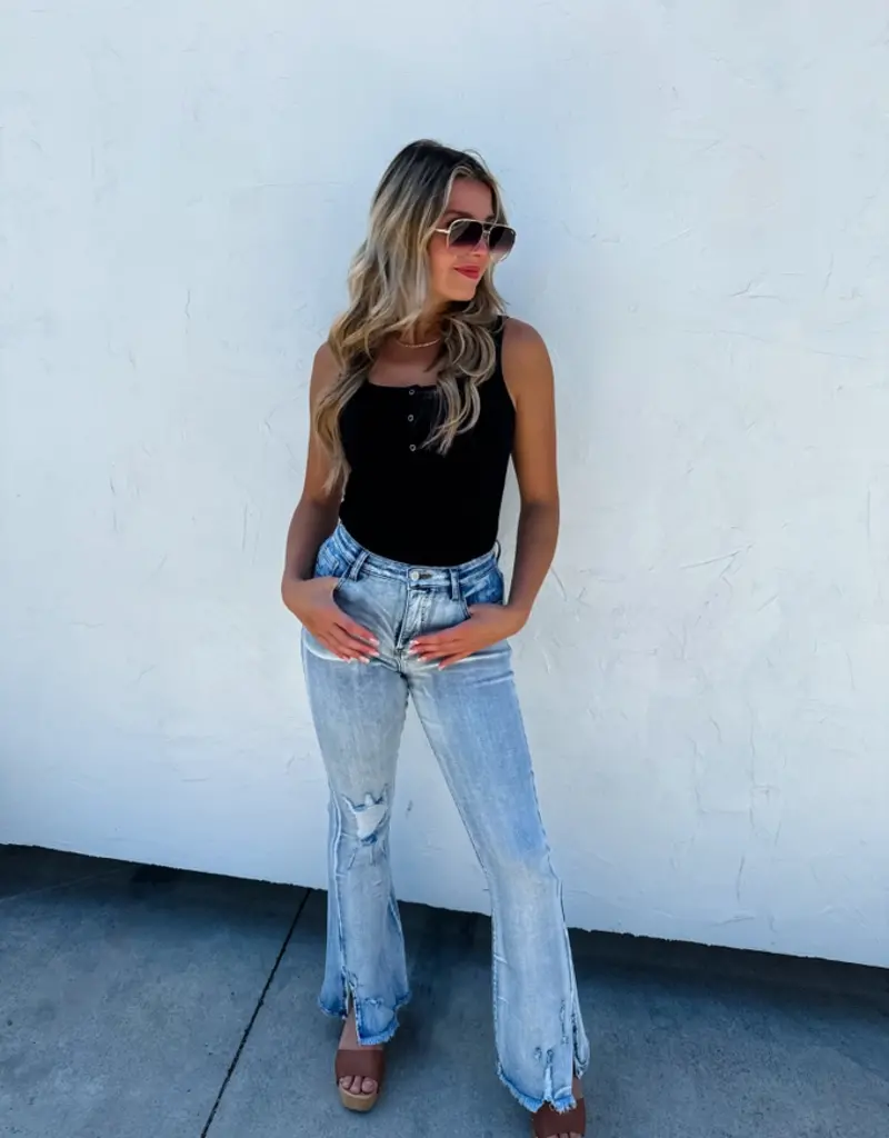 Diesel Lightwash Split Hem Jean