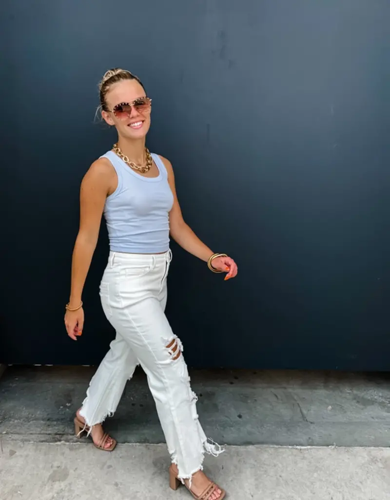 Distressed Crop Jean