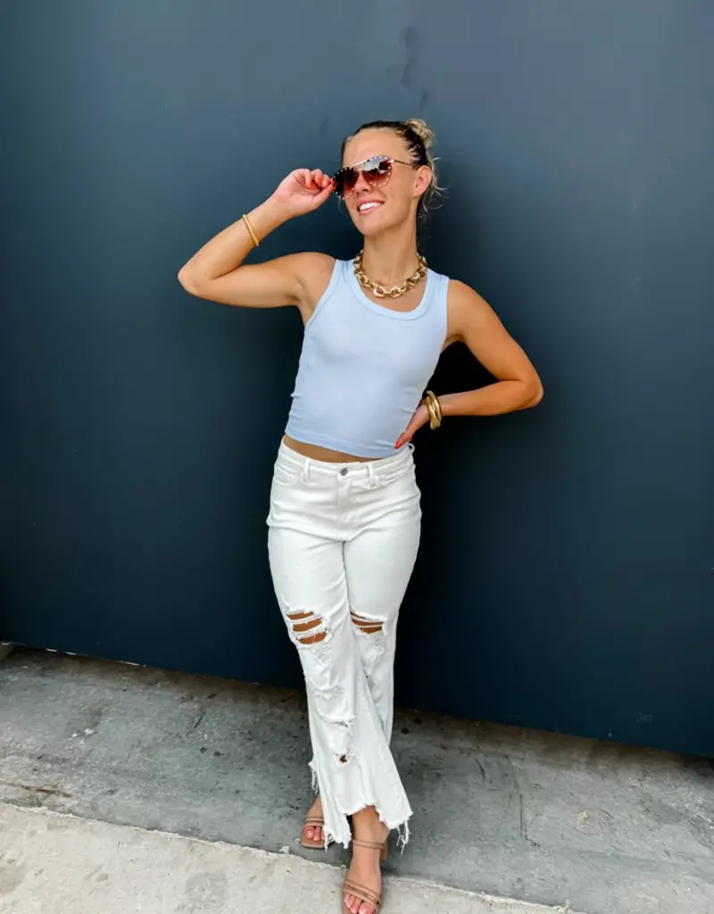 Distressed Crop Jean