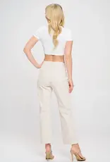 H.Rise Straight with Raw Cut Hem Jean