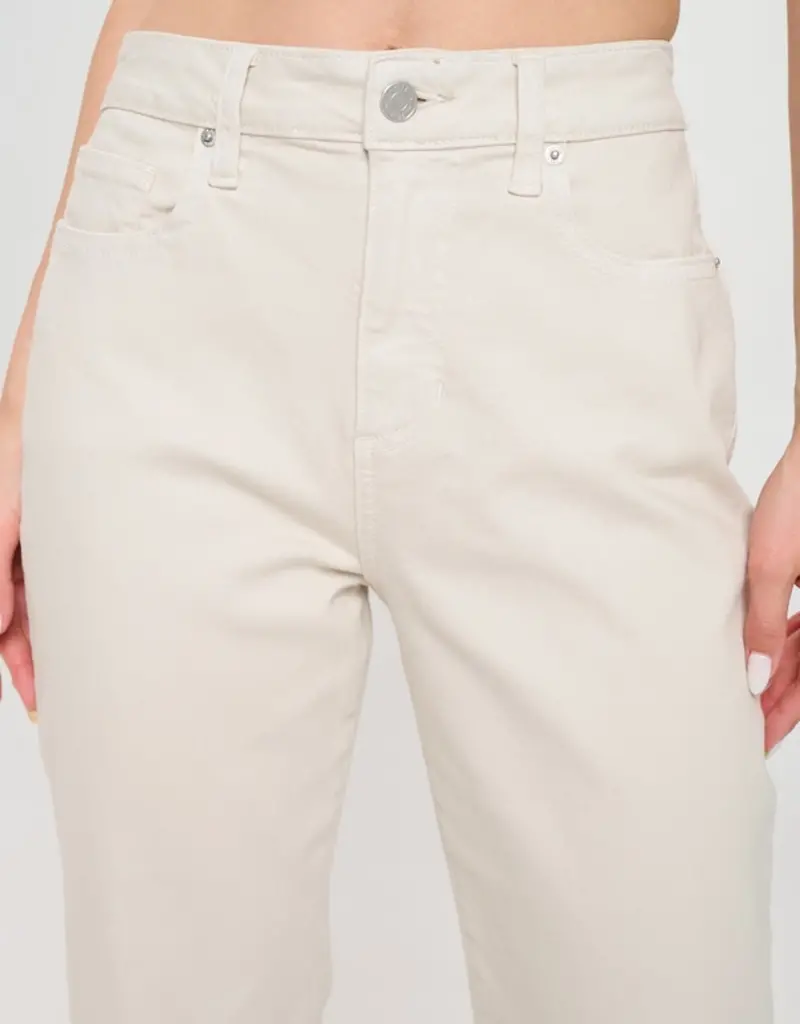 H.Rise Straight with Raw Cut Hem Jean