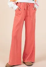 Mineral Wash French Terry Wide Leg Pants