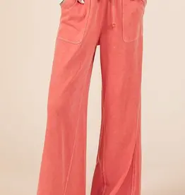 Mineral Wash French Terry Wide Leg Pants