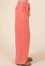 Mineral Wash French Terry Wide Leg Pants
