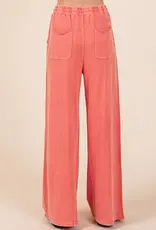 Mineral Wash French Terry Wide Leg Pants