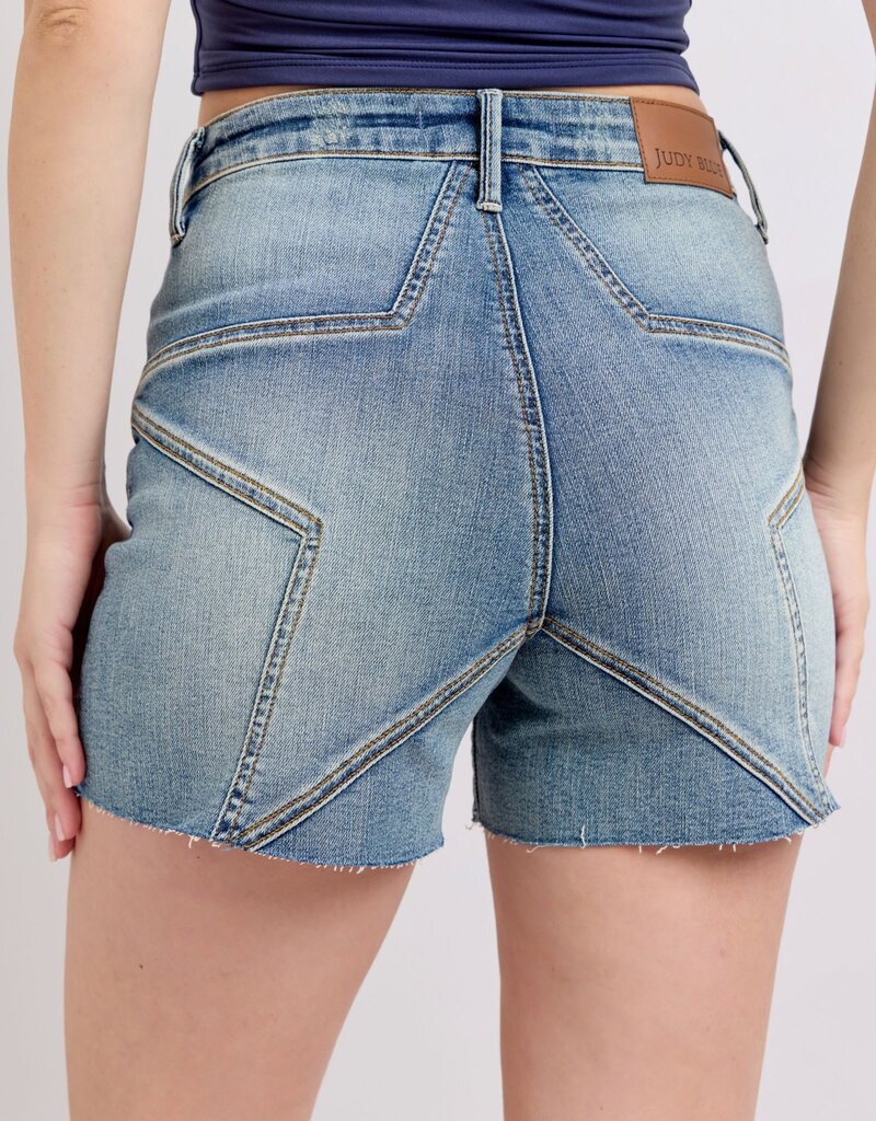 Judy Blue HW Star Seam Detail Shorts