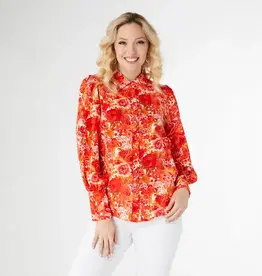 Sunset Bloom Floral Printed Blouse