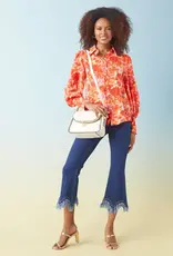 Sunset Bloom Floral Printed Blouse