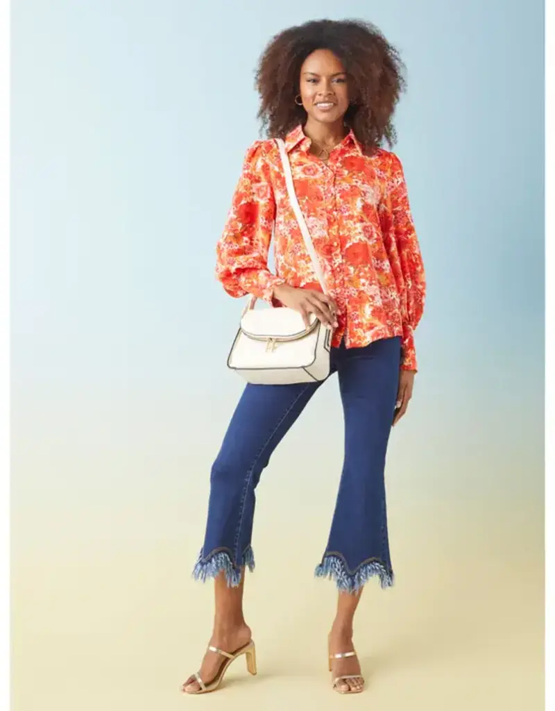 Sunset Bloom Floral Printed Blouse