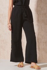 Gauze Pant With SideButton Detail