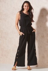 Gauze Pant With SideButton Detail