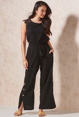 Gauze Pant With SideButton Detail