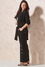 Gauze Pant With SideButton Detail