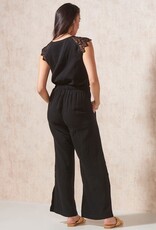 Gauze Pant With SideButton Detail