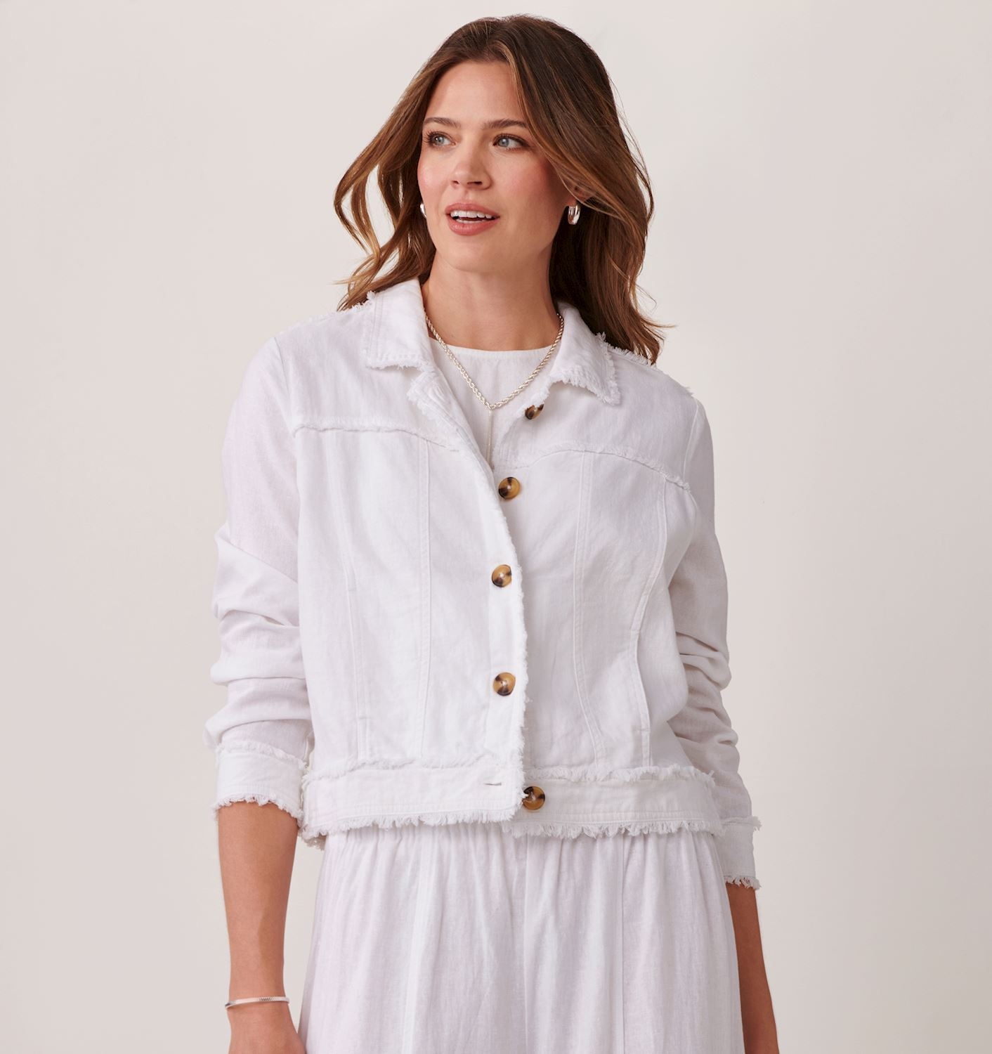 Relaxed Linen Blend Jacket - Lili Lu