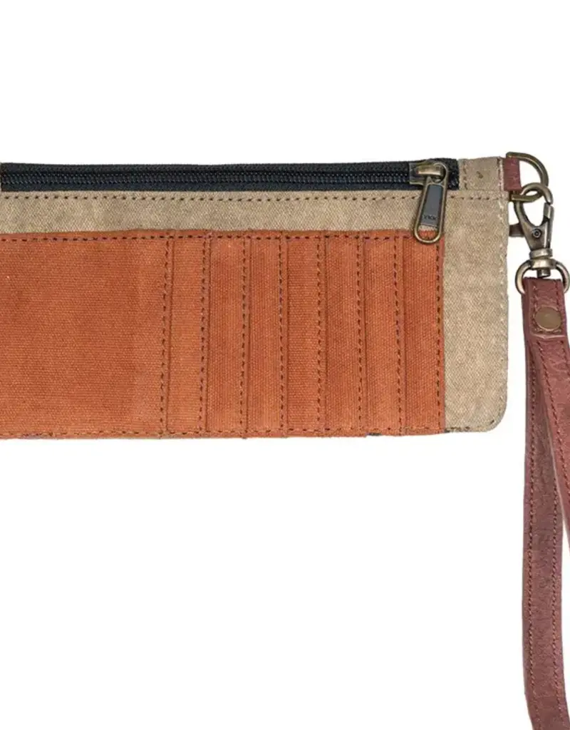 Live Love Wander Canvas Card Case Wristlet