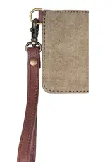 Live Love Wander Canvas Card Case Wristlet