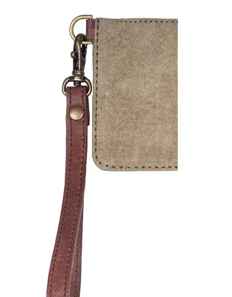 Live Love Wander Canvas Card Case Wristlet