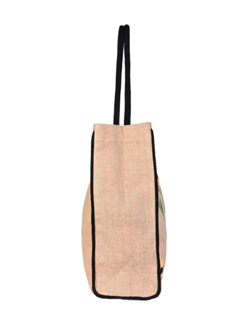Sunny Day Burlap Tote Burlap Tote Bag