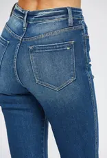 High Rise Crop Flare w/ Uneven Hem