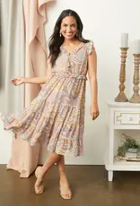 Florence Chiffon Paisley Print Dress