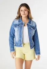 EverStretch Denim Jacket with Fringe