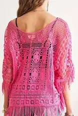 Summer Breeze Fringe Hem Crochet Top