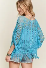 Summer Breeze Fringe Hem Crochet Top