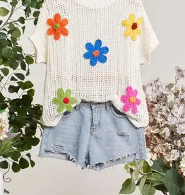 Flower Patch Crochet Top