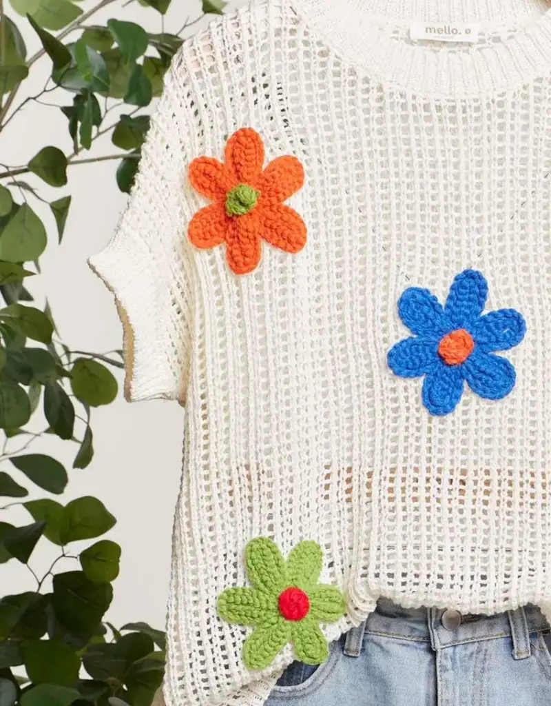 Flower Patch Crochet Top