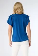 Mandy Top With Cap Sleeve Ruffle Detail