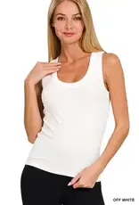 Ribbed Scoop Neck Tank Top