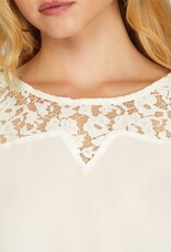 DROP SHOULDER LACE DETAIL TOP