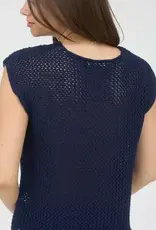 Curvy American Flag Crochet Knit Sweater Top