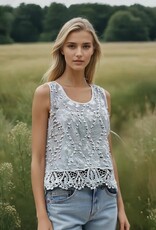 Sweet Summer Crochet Detail Top