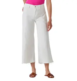 Charlie Paige Cotton Spandex Raw Hem Jean