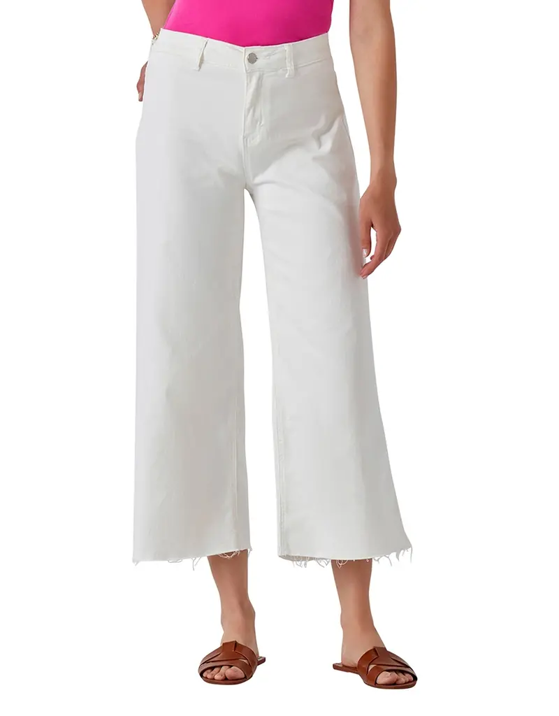 Charlie Paige Cotton Spandex Raw Hem Jean