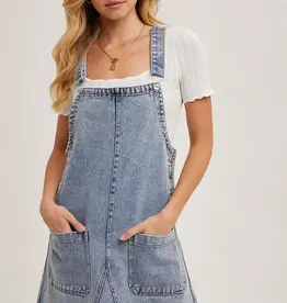 Over It All Denim Dress with Pockets