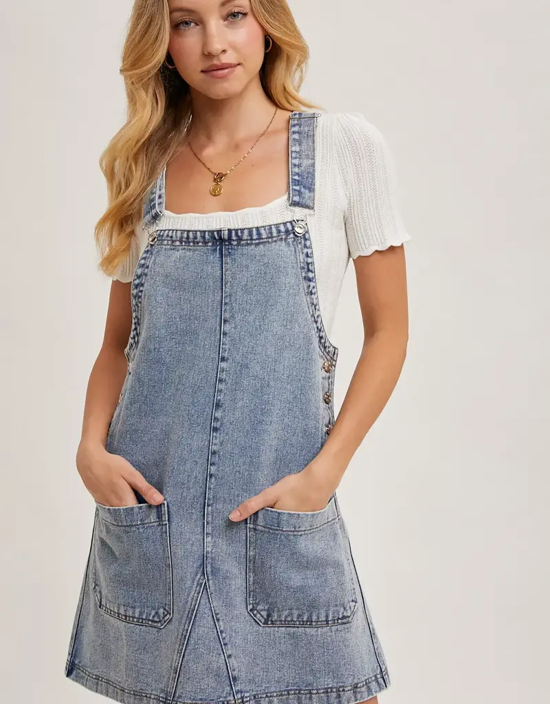 Over It All Denim Dress with Pockets