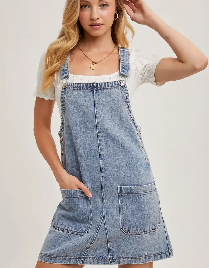 Over It All Denim Dress with Pockets