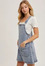 Over It All Denim Dress with Pockets