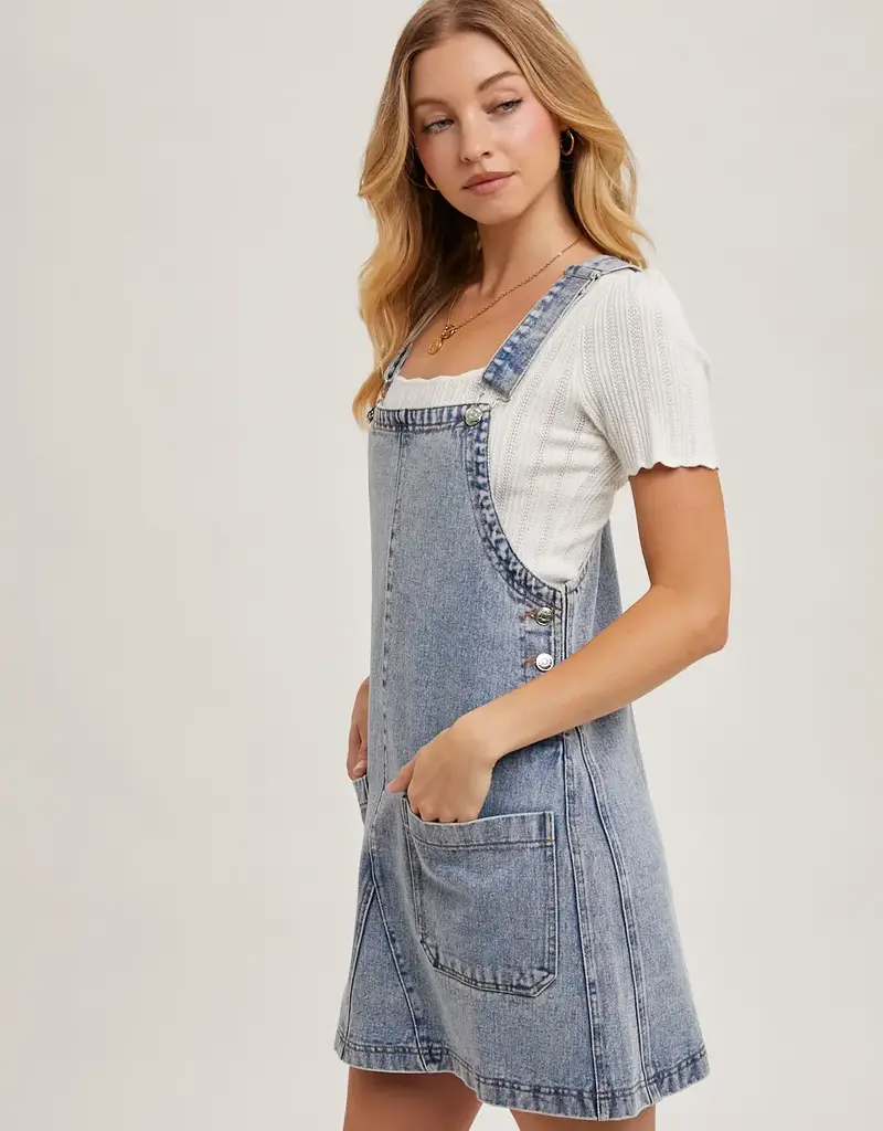 Over It All Denim Dress with Pockets