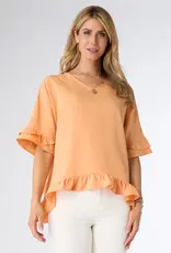 Carley Flowy Top with Ruffle