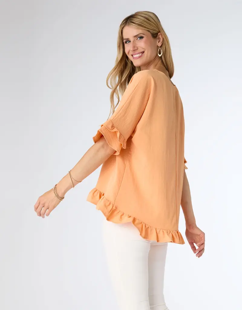 Carley Flowy Top with Ruffle