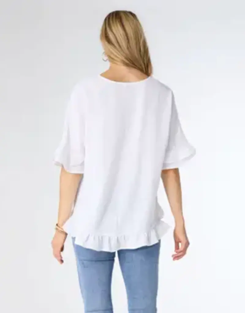 Carley Flowy Top with Ruffle