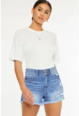 KanCan High Rise Mom Denim Short