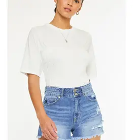 KanCan High Rise Mom Denim Short